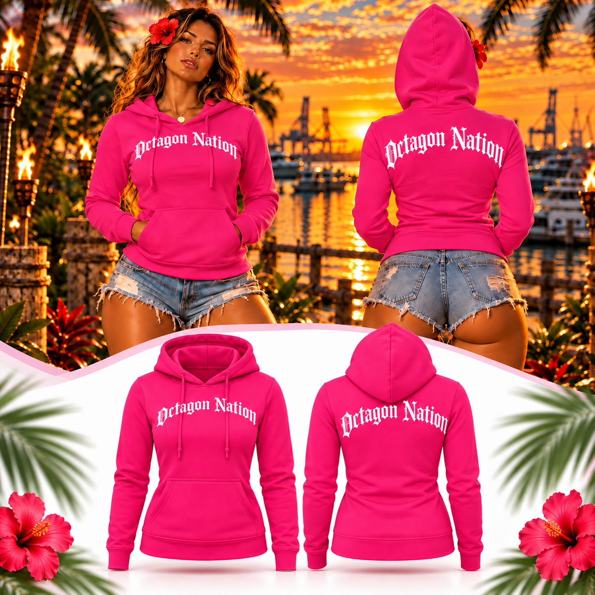 Women's Old English Crop Hoodie