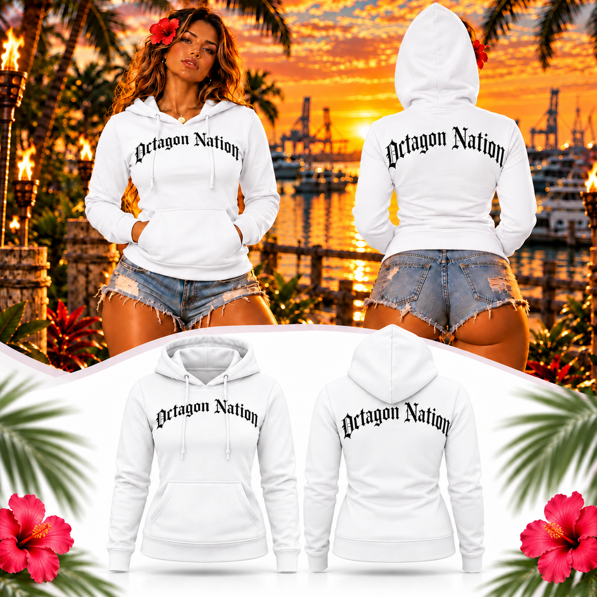 Women's Old English Crop Hoodie